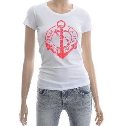 Guess short round collar T woman S-XL-038
